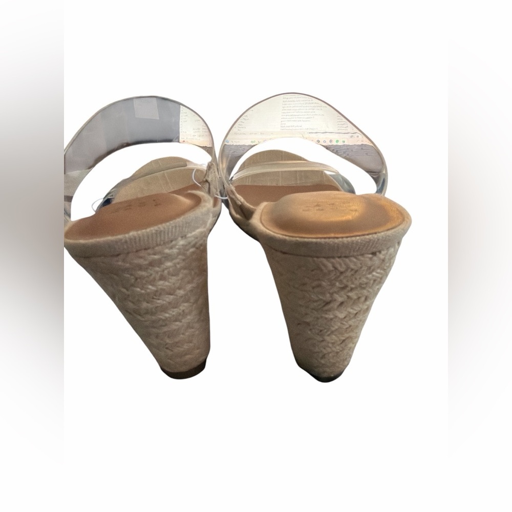 A New Day Ansel Double Band Open Toe Wedge Heels with Memory Foam Insole NWT - Picture 4 of 6